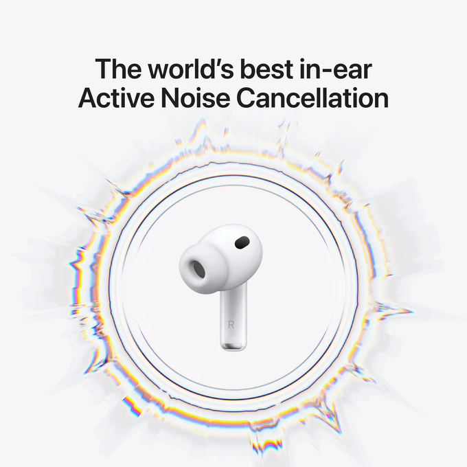 Casti wireless APPLE AirPods Pro 3, Bluetooth 5.3, Carcasa MagSafe, White - Imagine 3