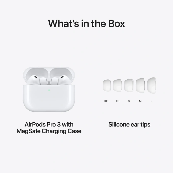 Casti wireless APPLE AirPods Pro 3, Bluetooth 5.3, Carcasa MagSafe, White - Imagine 6