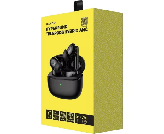 Casti wireless HATOR Hyperpunk Truepods HTA431, Bluetooth 5.4, Black - Imagine 5