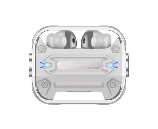 Casti wireless HOCO Spinner Cyberpunk EW55, Bluetooth 5.3, TWS, Silver - Imagine 1