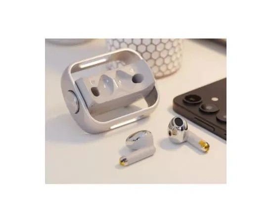 Casti wireless HOCO Spinner Cyberpunk EW55, Bluetooth 5.3, TWS, Silver - Imagine 4