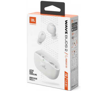 Casti wireless JBL Buds 2, Bluetooth 5.3, ANC, White - Imagine 7
