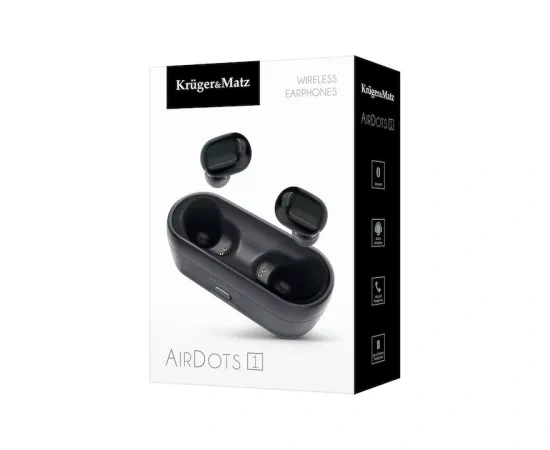 Casti wireless KRUGER & MATZ KMP-AD1, Bluetooth 5.0, Black - Imagine 4