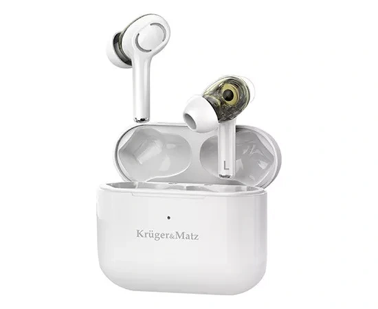 Casti wireless KRUGER & MATZ KMPM4, Bluetooth 5.0, White - Imagine 1