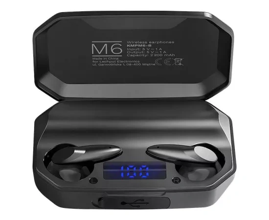Casti wireless KRUGER & MATZ KMPM6-B, Bluetooth 5.1, Black - Imagine 1