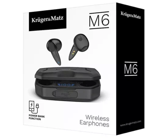 Casti wireless KRUGER & MATZ KMPM6-B, Bluetooth 5.1, Black - Imagine 6