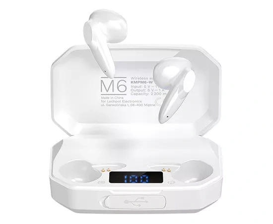 Casti wireless KRUGER & MATZ KMPM6-W, Bluetooth 5.1, White - Imagine 1