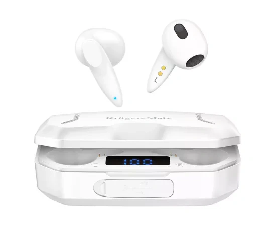 Casti wireless KRUGER & MATZ KMPM6-W, Bluetooth 5.1, White - Imagine 2