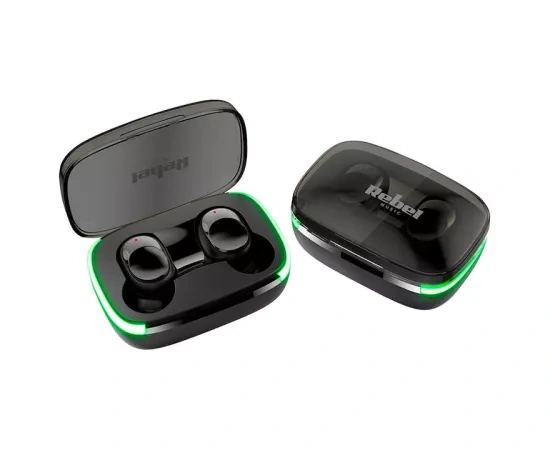 Casti wireless REBEL SLU0059, Bluetooth 5.3, Black - Imagine 4