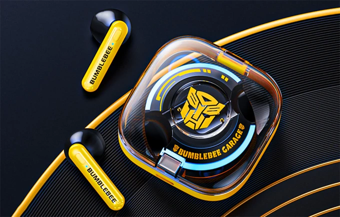 Casti wireless TRANSFORMERS Bumblebee TF-T03, Bluetooth 5.3, Yellow - Imagine 3