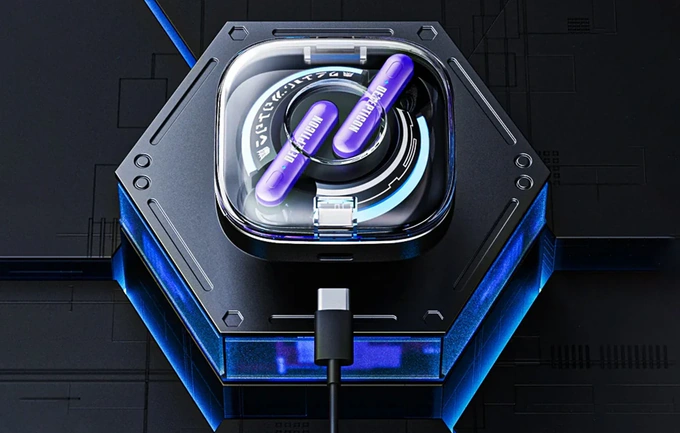 Casti wireless TRANSFORMERS Decepticon TF-T03, Bluetooth 5.3, Purple - Imagine 3