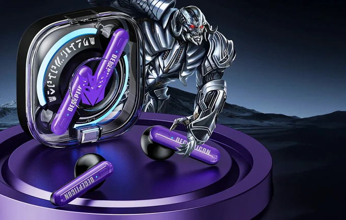 Casti wireless TRANSFORMERS Decepticon TF-T03, Bluetooth 5.3, Purple - Imagine 5