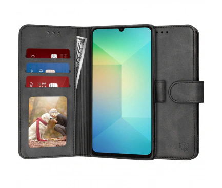 Husa wallet OEM Samsung Galaxy A06, Negru - Imagine 1