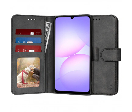 Husa wallet OEM Samsung Galaxy A07, Negru - Imagine 1