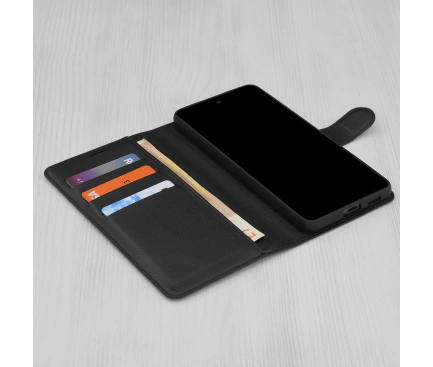 Husa wallet OEM Samsung Galaxy A17, Negru - Imagine 3