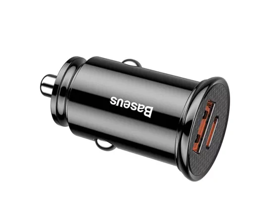 Incarcator auto BASEUS CCALL-YS01, USB-USB Type C, 30W, Negru - Imagine 5
