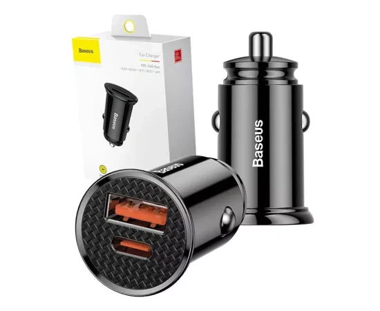 Incarcator auto BASEUS CCALL-YS01, USB-USB Type C, 30W, Negru - Imagine 7