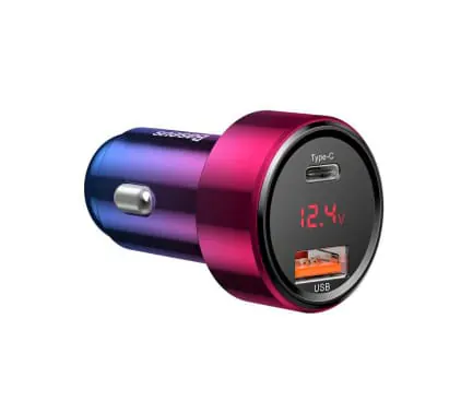Baseus Incarcator auto BASEUS Magic Display, 1 x USB-A, 1 x USB-C, 45W - IT-Fashion.ro