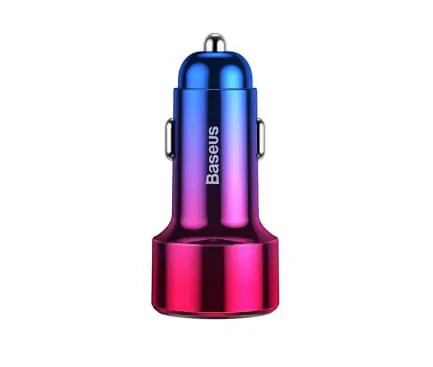 Incarcator auto BASEUS Magic Display, 1 x USB-A, 1 x USB-C, 45W - Imagine 4