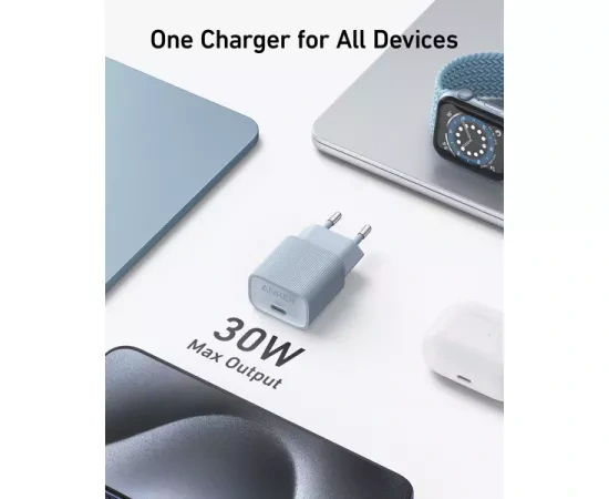 Incarcator retea ANKER Nano 4 A2337G21, 30 W, PowerIQ 3.0, PPS, USB-C, White - Imagine 4