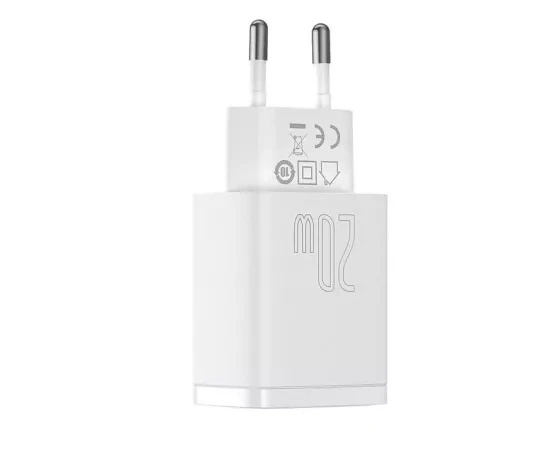 Incarcator retea BASEUS CCXJ-B02, Quick Charge, USB, USB Type-C, 20W, alb - Imagine 4
