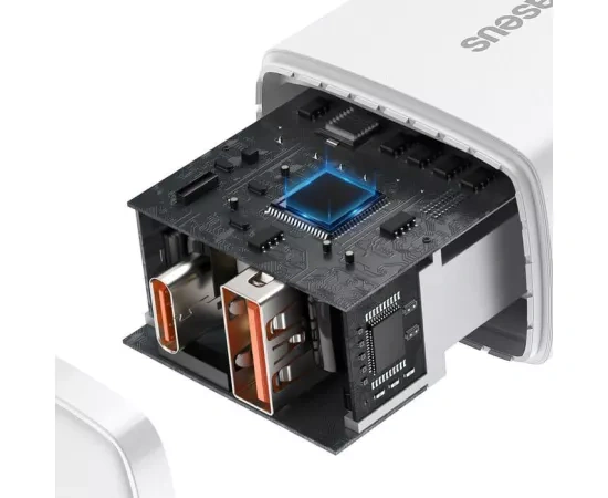 Incarcator retea BASEUS CCXJ-B02, Quick Charge, USB, USB Type-C, 20W, alb - Imagine 5