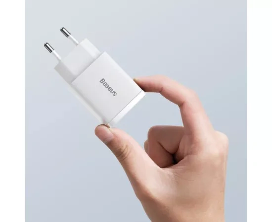 Incarcator retea BASEUS CCXJ-B02, Quick Charge, USB, USB Type-C, 20W, alb - Imagine 7