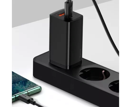 Incarcator retea BASEUS GaN2 Lite CCGAN2L-B01, 65W, USB, USB Type-C, QuickCharge, negru - Imagine 5