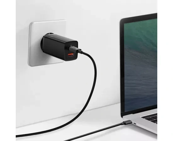 Incarcator retea BASEUS GaN2 Lite CCGAN2L-B01, 65W, USB, USB Type-C, QuickCharge, negru - Imagine 6