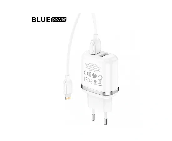 Incarcator retea BLUE POWER BLBA25A, 12W, 2.4A + cablu USB - Lightning, alb - Imagine 6