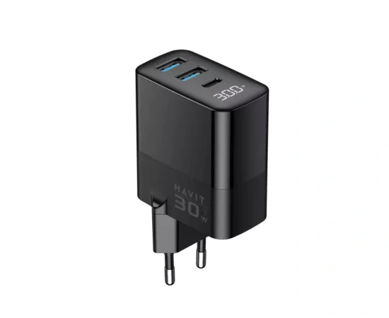 Incarcator retea HAVIT UCLE001-BK, 30 W, 2 x USB-A, USB-C, Black - Imagine 4