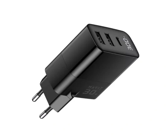 Incarcator retea HAVIT UCLE001-BK, 30 W, 2 x USB-A, USB-C, Black - Imagine 5