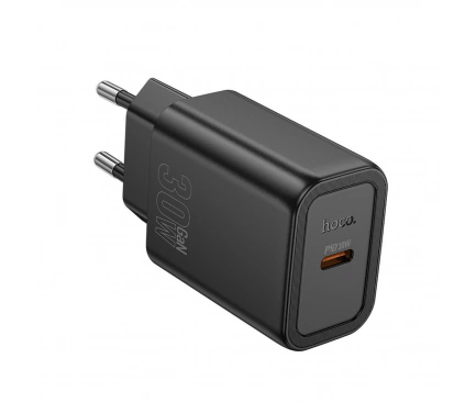 Incarcator retea HOCO N62, 30W, 1 x USB-C, Black - Imagine 1