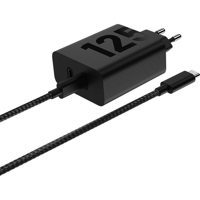 Incarcator retea MOTOROLA TurboPower, 2x USB-C, 125W, Cablu inclus 2m, Black - Imagine 1