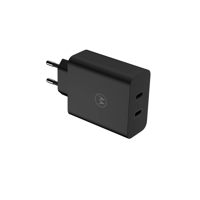 Incarcator retea MOTOROLA TurboPower, 2x USB-C, 125W, Cablu inclus 2m, Black - Imagine 3