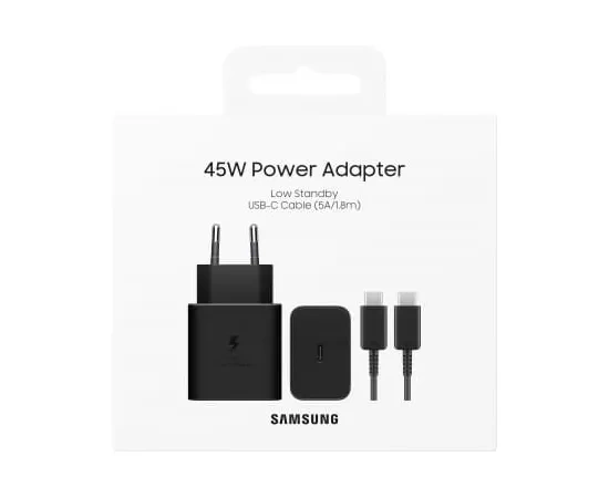 Incarcator retea SAMSUNG EP-T4511XBEGEU, 45W, Black + Cablu USB-C - Imagine 5