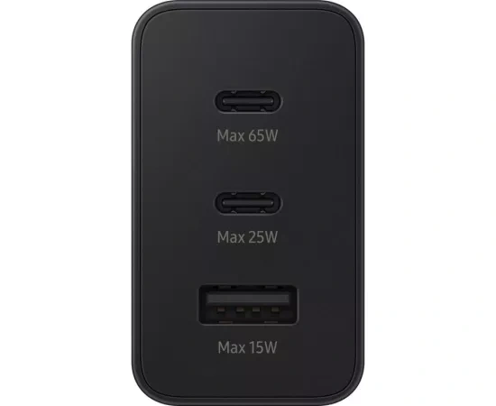 Incarcator retea SAMSUNG EP-T6530NBEGEU, 65W, 1 x USB-A, 2 x USB-C, Fast Charge, Black - Imagine 3