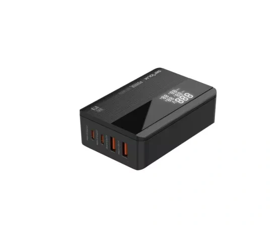 SERIOUX Incarcator retea SERIOUX SRXC-QC100WGAN, 100 W, 2 x USB-C, 2 x USB-A, Negru - IT-Fashion.ro