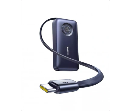Baterie Externa BASEUS EnerCore CR11, 10000mAh, 45W, PD, 2 x USB-C, Black - Imagine 1