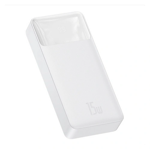 Baseus Baterie portabila BASEUS Bipow, 20000mAh, 2x USB-A, 1x USB-C, White - IT-Fashion.ro