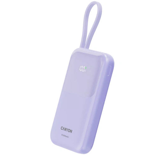 CANYON Baterie portabila CANYON OnPower 101, 10000 mAh, 1 x USB-C, 1 x USB-A, Purple - IT-Fashion.ro