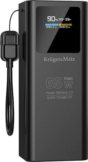 Power Bank Kruger&Matz 20000 mAh 65W QC PD - Imagine 3