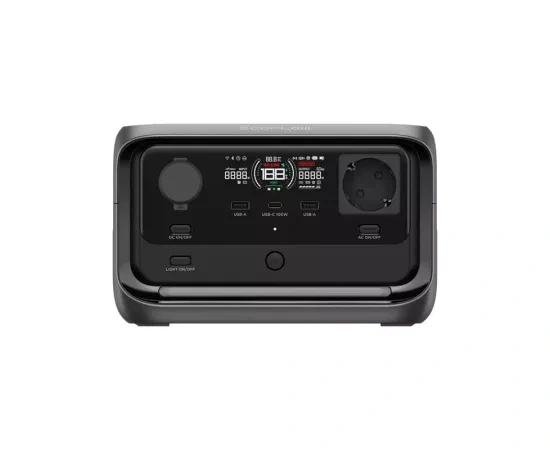 Power Station portabil ECOFLOW River 3 Plus, 600W, Wi-Fi, Bluetooth, Black - Imagine 1