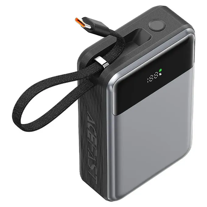 PowerBank ACEFAST M21-20000, 20000 mAh, 65 W, Display Digital, USB-C, USB, Cablu USB-C integrat, Black/Gray - Imagine 3
