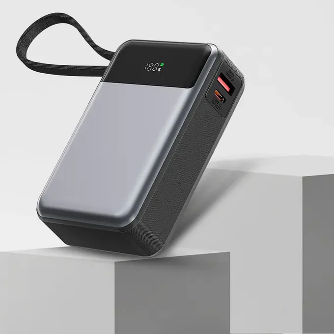 PowerBank ACEFAST M21-20000, 20000 mAh, 65 W, Display Digital, USB-C, USB, Cablu USB-C integrat, Black/Gray - Imagine 5