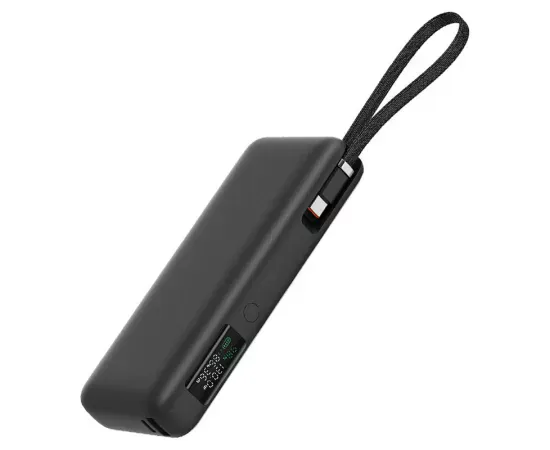 Canon PowerBank ACEFAST M22-20000, 20000 mAh, 130 W, Display Digital, USB-C, USB, Cablu USB-C integrat, Gray - IT-Fashion.ro