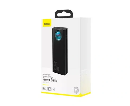 PowerBank BASEUS Ambilight PPLG000101, 30000 mAh, 65 W, 3 A, QuickCharge 3.0, USB, Micro USB, USB Type-C, Lightning, Negru - Imagine 7