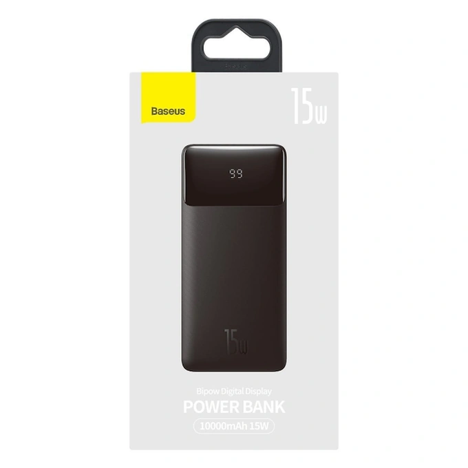 Powerbank BASEUS Bipow, 10000mAh, 2x USB-A, 1x USB-C, Black - Imagine 6