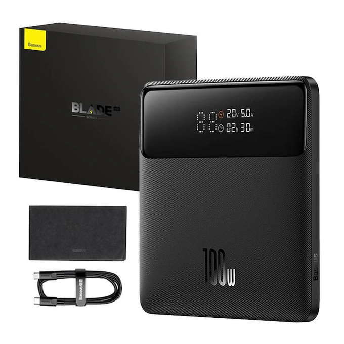 Baseus Powerbank BASEUS Blade HD, 20000mAh, 100W, Black - IT-Fashion.ro