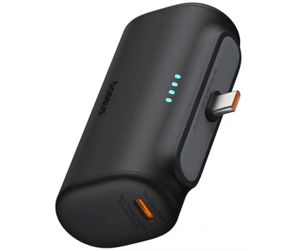 Powerbank BASEUS P10068306113-00, 5000mAh, 20W Type-C, Black - Imagine 1